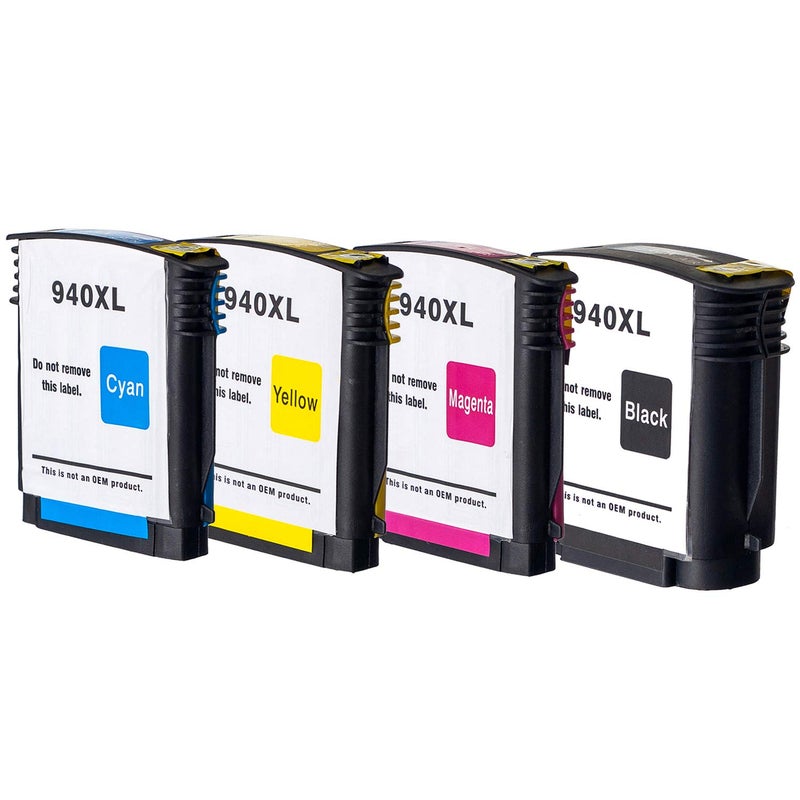 LKB رأس طباعة LKB المعاد تصنيعه HP940 C4900A C4901A ومجموعة واحدة من خراطيش الحبر 940 940XL مع شريحة لم تُستخدم من قبل بديل لطابعة HP Officejet (2PK رأس طباعة ومجموعة واحدة من خراطيش الحبر) - الولايات المتحدة الأمريكية - Image 3